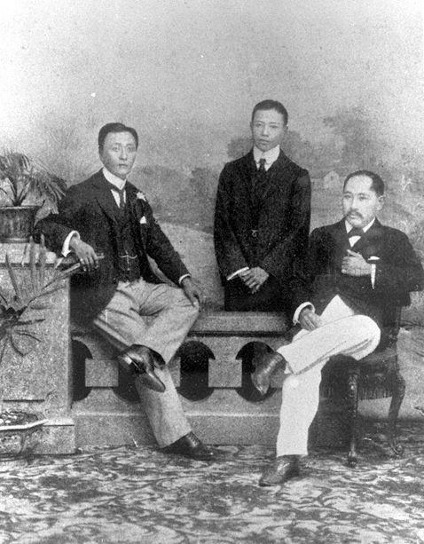 The three editors of Straits Chinese Magazine (from left), Song Ong Siang, Queen's Scholar 1888; Dr Wu Lien-Teh, Queen's Scholar 1896; and Dr Lim Boon Keng, Queen's Scholar 1887