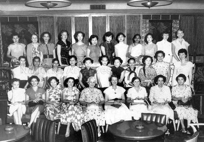 Seated row 1 from left: FM Myers, NE Norris, Mrs Kiang Ai Kim, J Stocker, FH Goodland, CA Hinchliffe, R Russell and MN Oehlers.<br /><br />Seated row 2: PK Atkinson (far left), A Pisharody (second from left), M Knight (third from left), Tan Kim Lien (sixth from left), YD Woo (seventh from left), A Gunaratnam (eighth from left), H Leow (ninth from left), M Goh (tenth from left) and EM Burman (eleventh from left).<br /><br />Seated row 3: W Anfield (fourth from left), Heng Cher Siang (fifth from left), Poon Wei Leng (sixth from left), GK Liau (eighth from left), V Govindasamy (ninth from left), MA Hoyle (eleventh from left) and JM Richardson (twelfth from left).