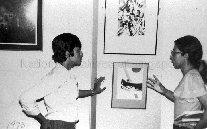 Exhibition of modern sketches at the Malay Art Gallery at Bussorah Street