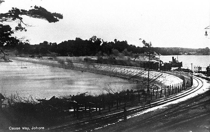 Causeway looking from Singapore towards Johore Bahru