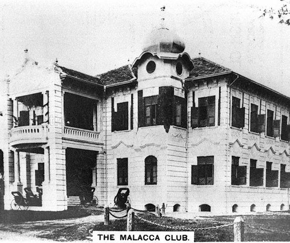 Malacca Club at Bandar Hilir, Malacca, Straits Settlements. Built by the British in around 1911, it was later gazetted as a monument in 1984 and reopened as &nbsp;the Proclamation Of Independence Memorial in 1985.