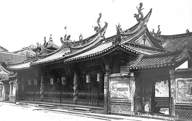 Thian Hock Keng temple at Telok Ayer Street. Built between 1839 to 1842, it is Singapore's oldest Chinese temple and was gazetted as a national monument on 28 June 1973.