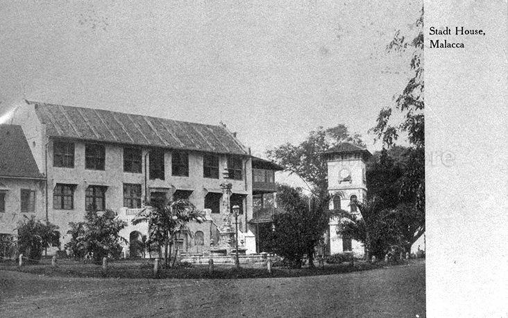 The Stadthuys, Malacca, Straits Settlements. Built by the Dutch in the 17th century, the Stadthuys once housed the Dutch administrative offices. It is now the  Museum of History and Ethnography.