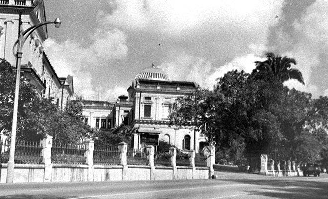 View of Raffles Museum and Library (now known as National Museum of Singapore) at Stamford Road, Singapore