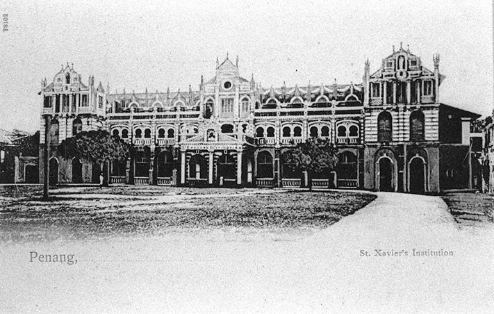 St Xavier's Institution at Farquhar Street, Penang. It was first established as the St Francis Xavier's Free School by the La Sallian brothers.