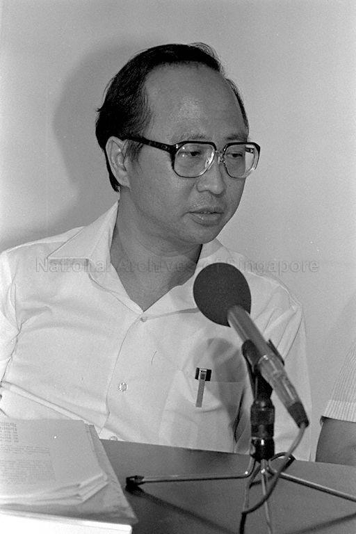 Member of Parliament for Ayer Rajah Dr Tan Cheng Bok, who is appointed as panel chairman of Feedback Unit, speaking at press conference on formation of the Unit in Ministry of Community Development held at Pearl's Hill Terrace