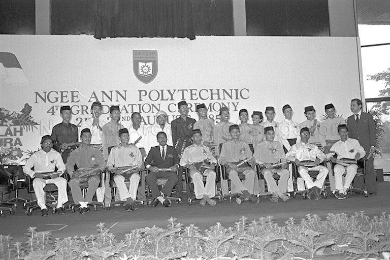 Graduates at the 4th Ngee Ann Polytechnic graduation