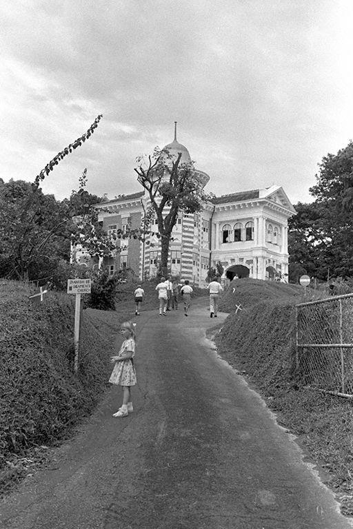Danish worshippers going for Sunday service at Danish Seamen's Church at Pender Road on Mount Faber, Singapore.