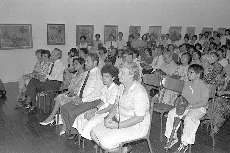 View of guests attending the opening of "Georgette Chen : Retrospective" exhibition at National Museum Art Gallery