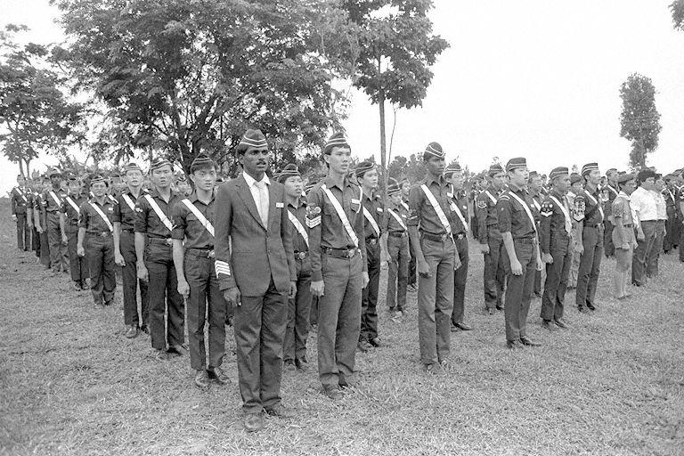 About 500 Singaporean, Australian, British, Malaysian and Brunei boys attend the opening of East Asia Regional Fellowship Camp organised by Boys' Brigade of Singapore at Sarimbum Scout Camp.