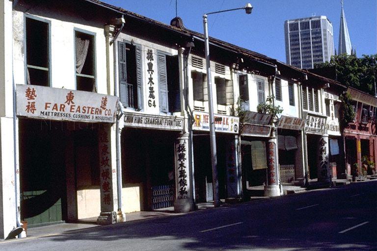 Shophouses along Victoria Street, including numbers 62 and 64
