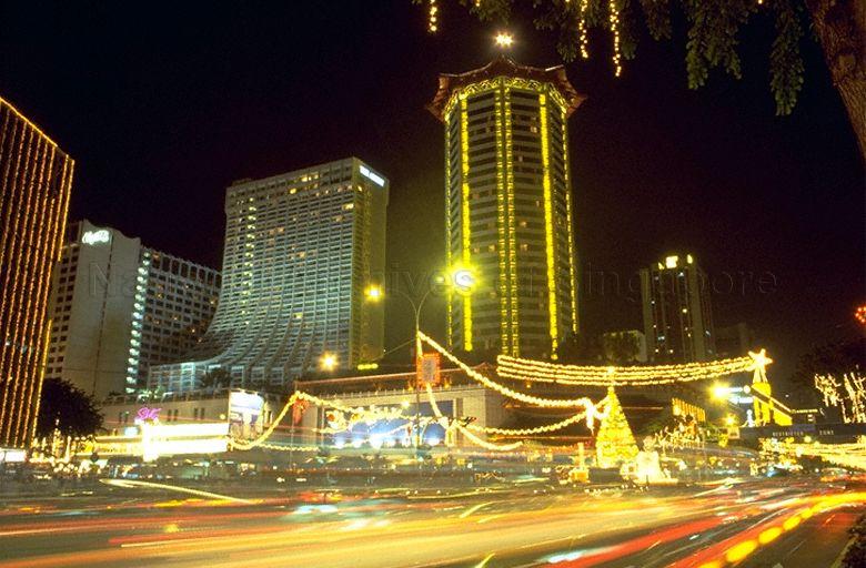 Christmas light-up at junction of Orchard Road and Scotts Road
