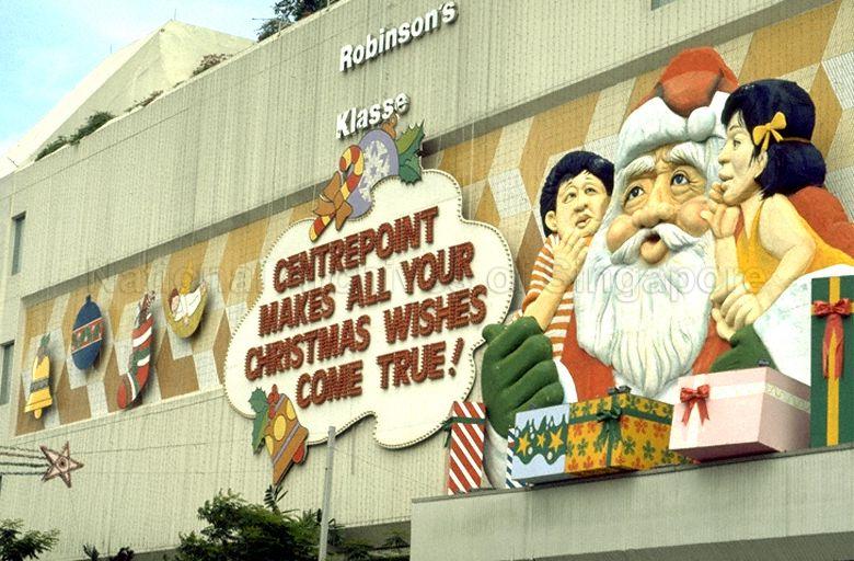 Christmas decorations outside Centrepoint Shopping Centre, Orchard Road