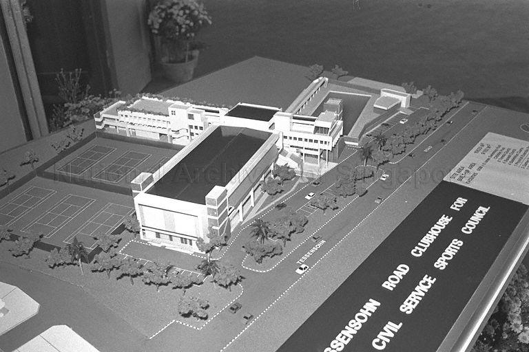 Model of the new Civil Service Club House to be built on