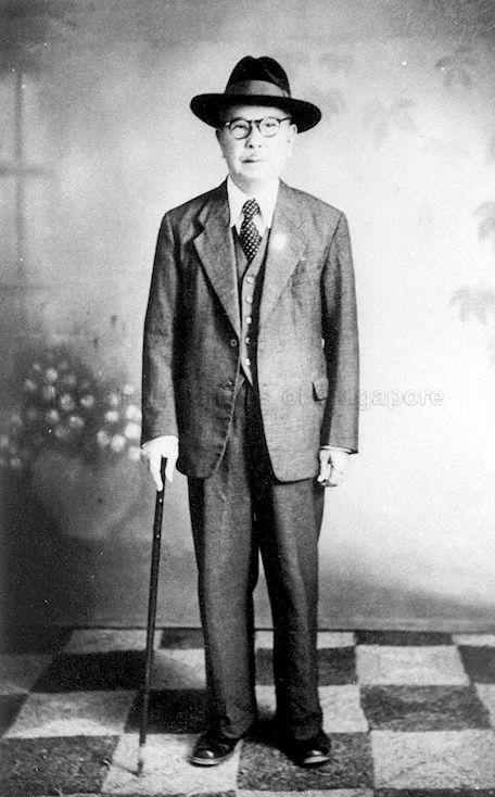 Portrait of Tan Kah Kee, a prominent Chinese businessman and philanthropist