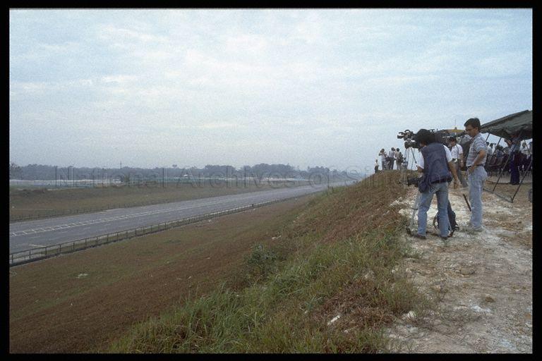 View of runway at Lim Chu Kang Road where Republic of Singapore Air Force (RSAF) emergency runway exercise is carried out