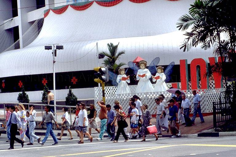 Christmas decorations outside Crown Prince Hotel, 270 Orchard Road
