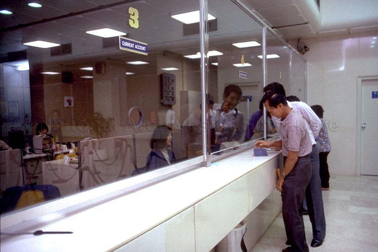 Service counters at Post Office Savings Bank (POSB)
