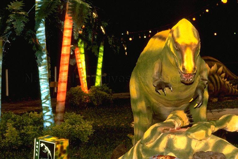 Dinosaur lantern at Chinese Garden during Lantern Festival