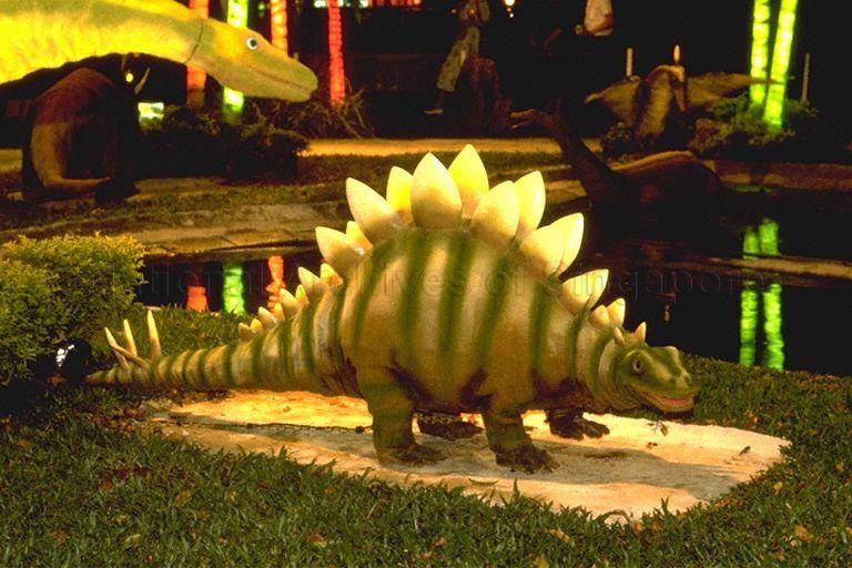 Dinosaur lanterns at Chinese Garden during Lantern Festival