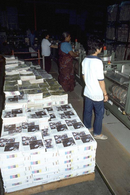 Printing of the Singapore Armed Forces' (SAF) Pioneer magazine at Times House, Kim Seng Road