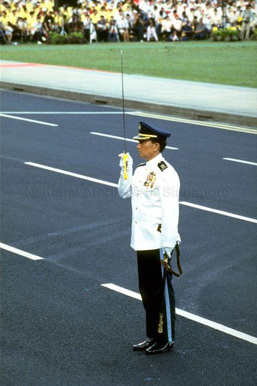 National Day Parade 1995 at the Padang -- Parade Commander Lieutenant-Colonel William Chay from Republic of Singapore Air Force (RSAF)
