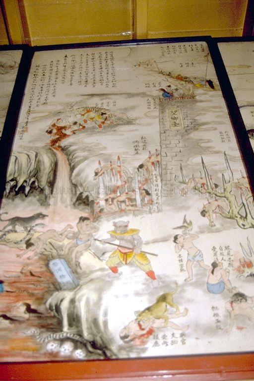 Panel depicting stories of deities in Kuan Im Tng Temple (Joo Chiat) at 62 Tembeling Road