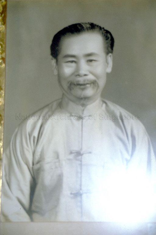 Portrait of person in charge of Kuan Im Tng Temple (Joo Chiat) at 62 Tembeling Road