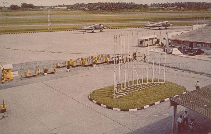Runway of Singapore International Airport at Paya Lebar. Officially opened on 20 August 1955 by the Secretary of State for Colonies, Alan Lennox-Boyd, it was later renamed Paya Lebar Air Base and served as a military airbase for Singapore Air Force.