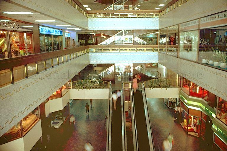 This is the interior scene of Plaza Singapura.