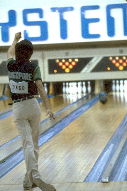 Southeast Asian (SEA) Games - A Singapore competitor at bowling event at Jackie's Bowl Orchard