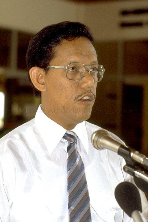Acting Minister for Social Affairs Dr Ahmad Mattar speaking during the opening of the new Registries of Civil and Muslim Marriages at Fort Canning Road