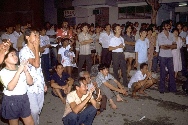 Crowd at Workers' Party rally at Anson Constituency for 1984 General Election