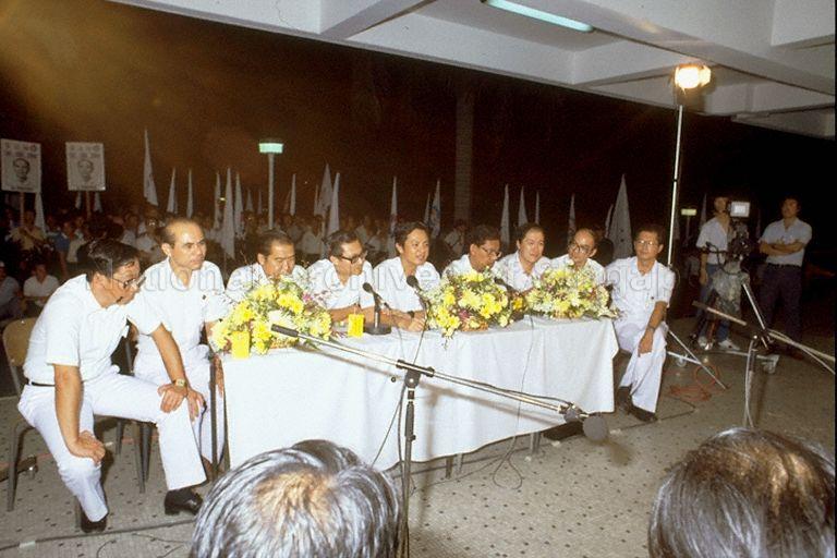 General Election 1984 - People's Action Party press conference