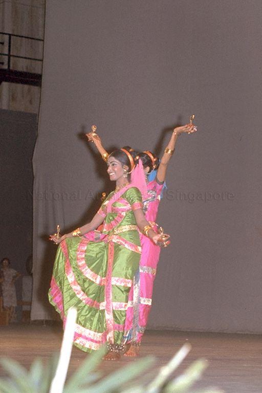 "Tarian Lilin" (candle dance) combined with Chinese and Indian traditional dances to celebrate the Festival of Lights being presented at National Day Cultural Show and Rally held at National Theatre