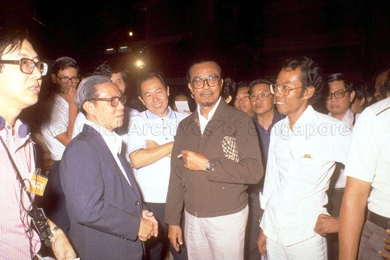 Supporters at the counting centre during the Singapore General Election.