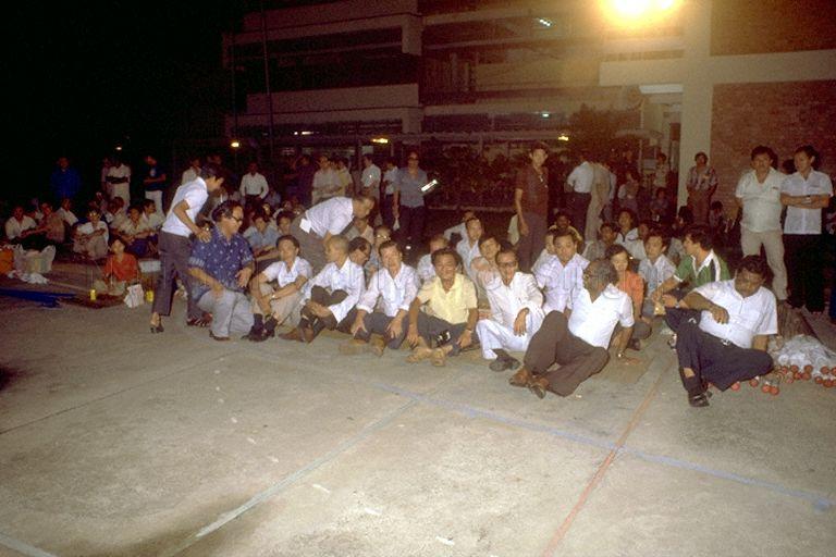 Supporters at the counting centre during the Singapore General Election.