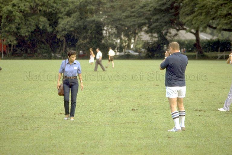 Divot stomping during Southeast Asian (SEA) Games polo match at Singapore Polo Club
