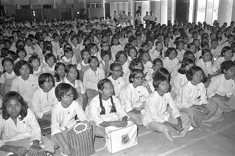 Students at Tun Sri Lanang Secondary School.