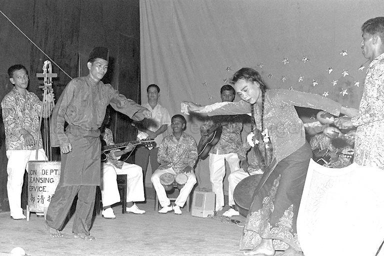 Rehearsal Of A Malay Song And Dance Number For A Concert To