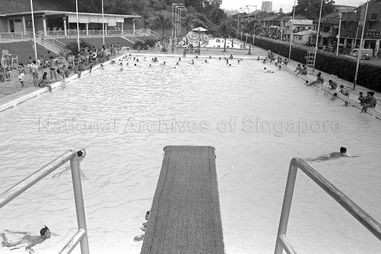 View of River Valley Swimming Pool from diving platform