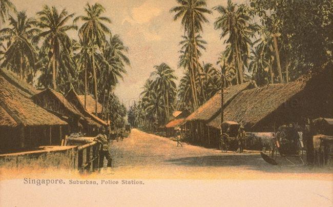 Pasir Panjang Road, Singapore, near the junction with Clementi Road, with the police station on the left
