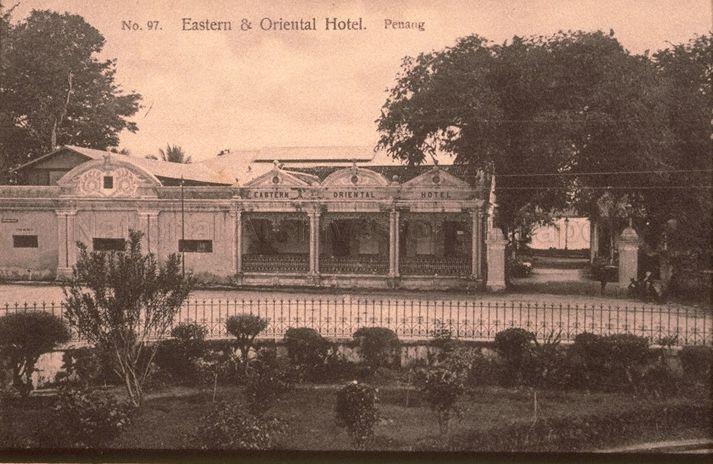 Eastern & Oriental Hotel at 10 Lebuh Farquhar, Penang. Established in 1885 by the Sarkies Brothers, the colonial-style hotel by the seafront is known for its luxurious accommodation and restaurants. It was also popularly known as "The E&O".
