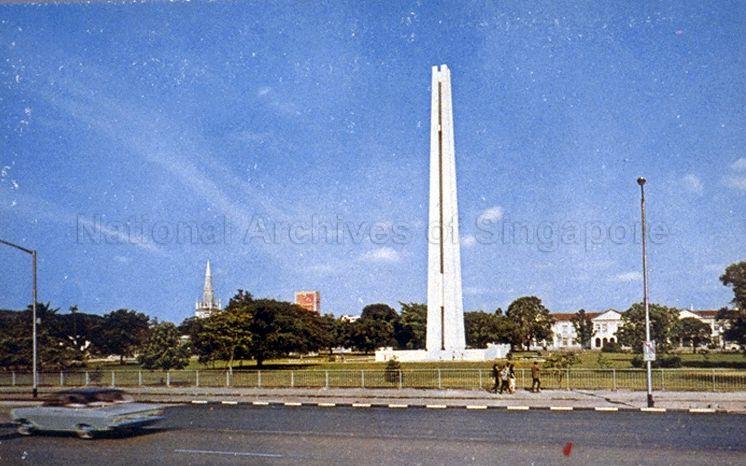 The Civilian War Memorial monument at Beach Road, Singapore, was completed in 1967 and dedicated to civilians who perished during the Japanese Occupation of Singapore (1942-1945)