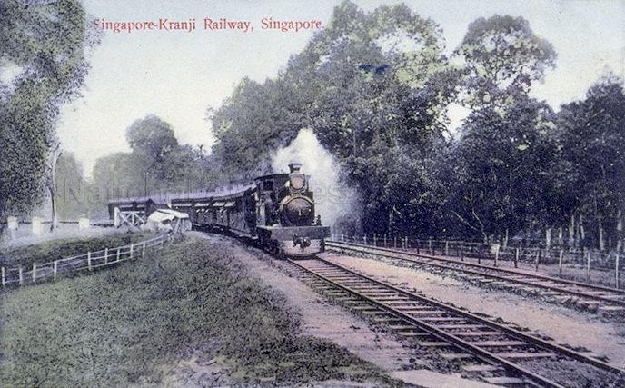 Train on railway line that was opened in 1903, linking Tank Road and Kranji, Singapore
