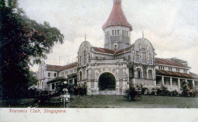 Teutonia Club, Singapore. Established in 1856, the club was an elite enclave for the German community in Singapore until it was bought over by three Jewish brothers from the Manasseh family in 1918, who turned it into Goodwood Park Hotel in 1929.