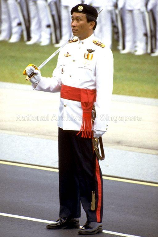 National Day Parade 1993 at the Padang -- Close-up of parade commander Lieutenant-Colonel Low Hian Tong from Republic of Singapore Army (RSA)