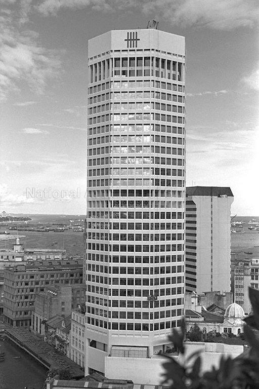 United Overseas Bank (UOB) Building at Bonham Street taken from Oversea-Chinese Banking Corporation (OCBC) Centre in Chulia Street