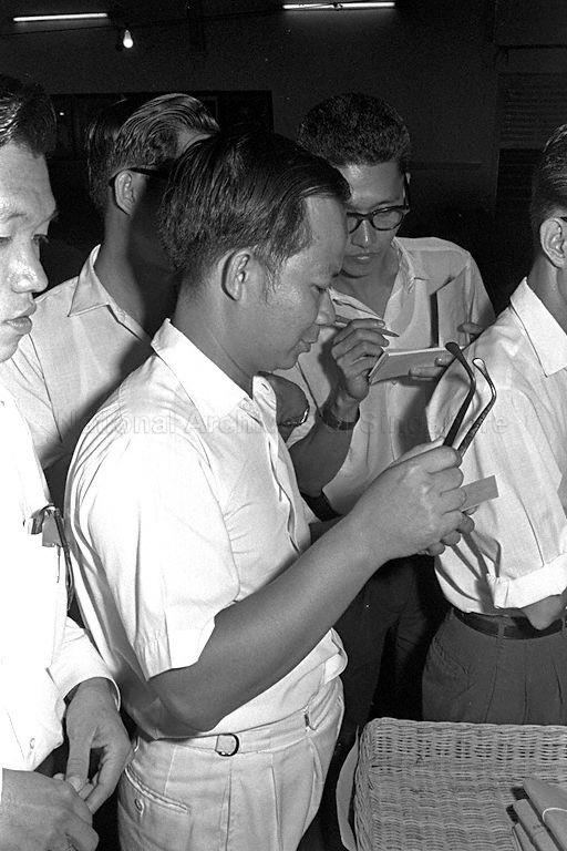 Chairman of People's Action Party (PAP) and election candidate for Rochore Dr Toh Chin Chye at counting centre during Legislative Assembly General Elections.