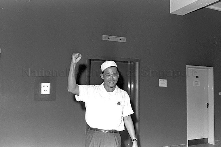 People's Action Party candidate for Pasir Panjang constituency Othman bin Wok on polling day during Legislative Assembly General Elections